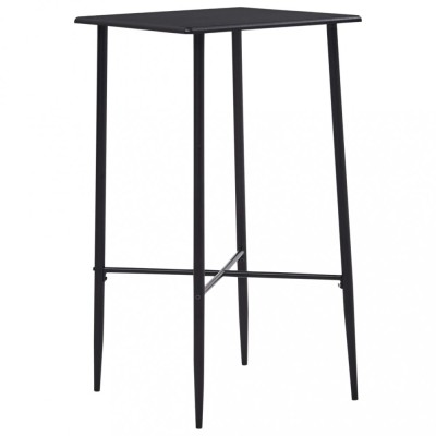 vidaXL Masă de bar, negru, 60 x 60 x 111 cm, MDF foto
