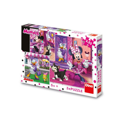 Puzzle Minnie, 3&amp;times;55 piese &amp;ndash; DINO TOYS foto