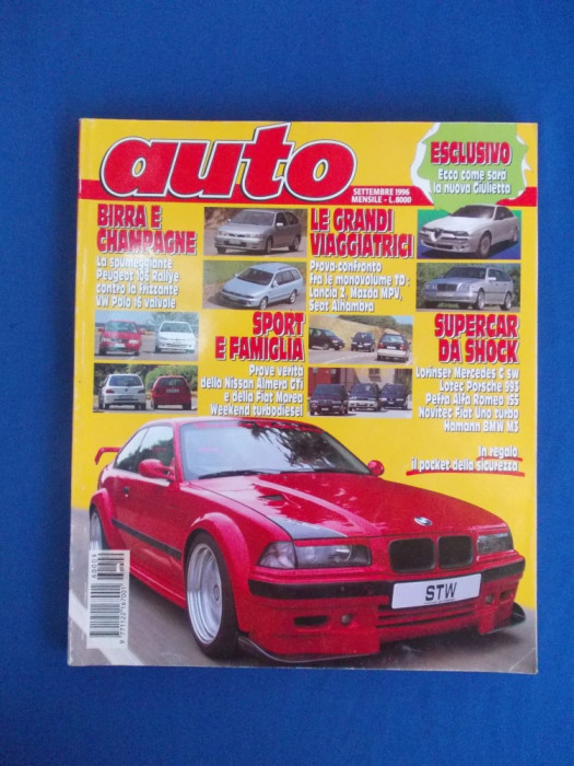 REVISTA AUTO ( IN ITALIANA ) , NR. 9 ( SEPTEMBRIE ) / 1996