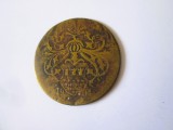 Rar! Jeton romanesc Chiojdeni Marken 100 Bani 1904 Chiojdeni/Vrancea fratii Rosenberg,diam.=28 mm,pret catalog:300-350 Euro!