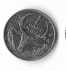 Moneda 1 franc 1993 - Madagascar foto