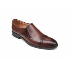 OFERTA MARIMEA 41, 42 , 43 - Pantofi barbati eleganti, din piele naturala, Maro, cu elastic, CIUCALETI SHOES - LPB101TGEM