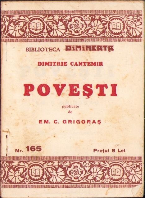 C1533 Dimitrie Cantemir, Povești