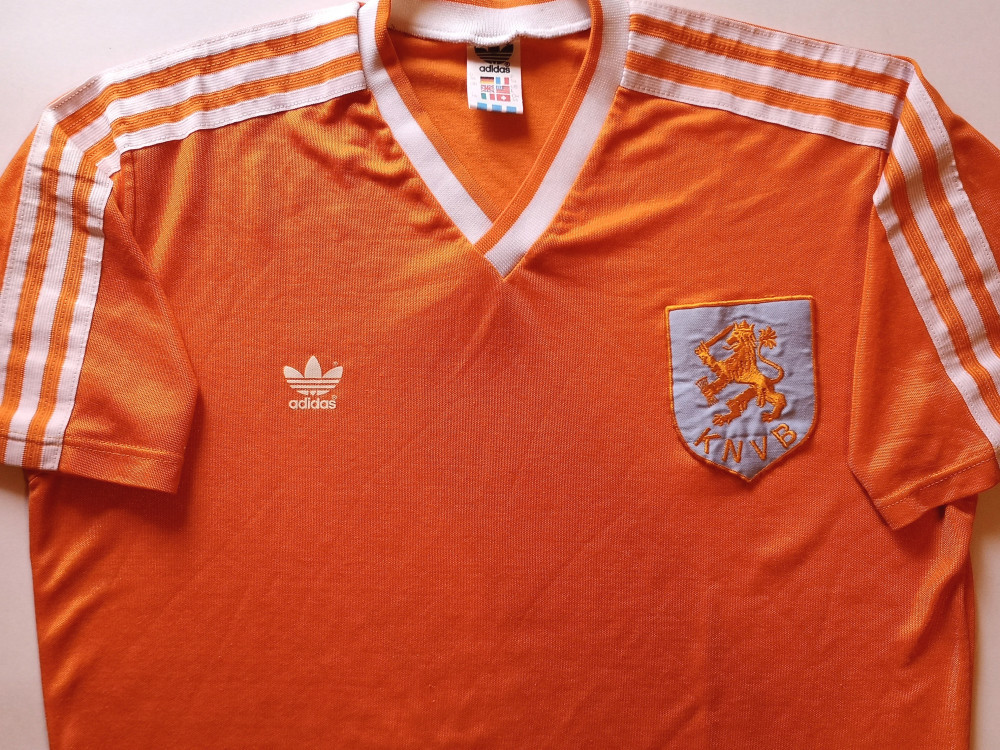 Tricou Adidas (vechi-anii`80) fotbal - Nationala de Fotbal din OLANDA, L |  Okazii.ro