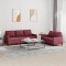 vidaXL Set canapea cu perne, 2 piese, roșu vin, material textil 3201466