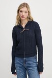 Superdry cardigan femei, culoarea albastru marin, W6110556A-09S
