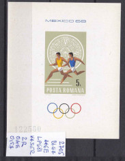 1968 Olimpiada Mexic Bl. 67 LP 681 MNH foto
