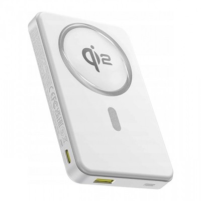 Baterie Externa Wireless Baseus Airpow2 Qi2, 10000mAh, 22.5W, QC + PD + FQI, 1 x QI - 1 x USB-A - 1 x USB-C, Alba P10080000213-00 foto