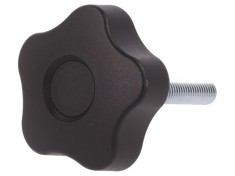 Buton de reglare negru &Oslash;50mm M8 40mm H32mm