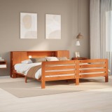 VidaXL Cadru de pat fără saltea, maro ceruit 200x200 cm lemn masiv pin