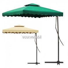 Umbrela de Gradina Patrata cu Picior Lateral si Suport 1.8x1.8m ZLN foto