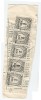 Romania, Lot 311 cu fragment de aviz cu 8 timbre fiscale, Stampilat
