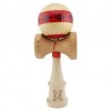 Kendama X FREQUENCY Originala, Profesionala, Big Cups V2, Super Sticky cu Cupe Mari, Rulment Metalic,18 cm, Ata 55 cm, Rosu/Maro