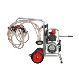 Aparat de muls capre Melasty cu 4 posturi si loc de un bidon, cadru galvanizat