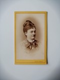 FOTO CVD, PORTRET FEMININ, CELEBRUL FRITZ LUCKHARDT, VIENNA, WIEN, C. 1870