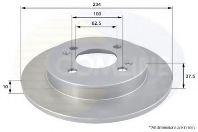 Disc frana HYUNDAI i10 (IA) (2013 - 2016) COMLINE ADC1056 foto