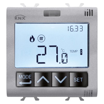 Cronotermostat + control umiditate 2M Gewiss Chorus KNX titan GW14795H foto