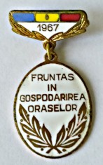 INSIGNA FRUNTAS IN GOSPODARIREA ORASULUI 1967