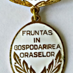 INSIGNA FRUNTAS IN GOSPODARIREA ORASULUI 1967