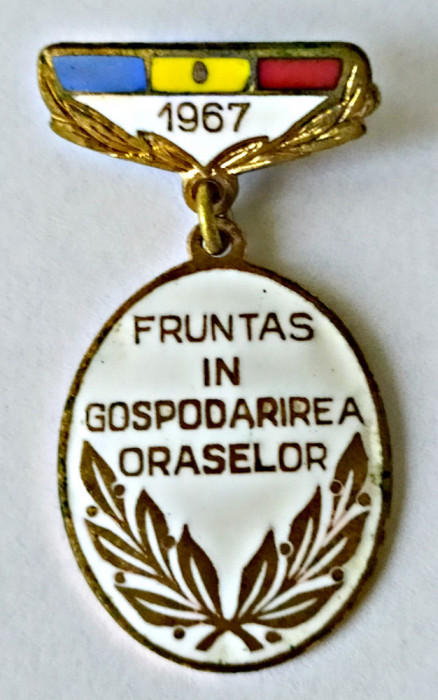 INSIGNA FRUNTAS IN GOSPODARIREA ORASULUI 1967