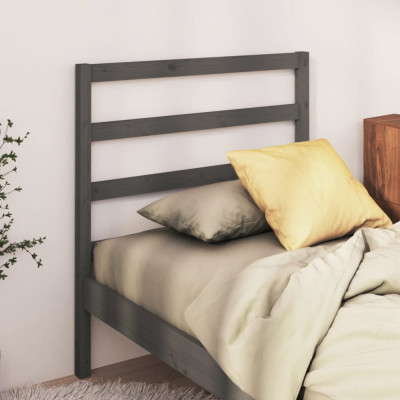 Tăblie de pat, gri, 96x4x100 cm, lemn masiv de pin foto