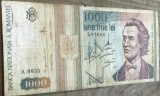 BNKRO001 Romania bancnota 1000 lei 1993