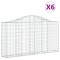 Cosuri gabion arcuite 6 buc, 200x30x100/120 cm fier galvanizat