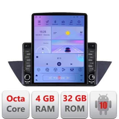 Navigatie BMW X1 E84 H-219 ecran tip TESLA 9.7&quot; cu Android Radio Bluetooth Internet GPS WIFI 4+32GB DSP 4G Octa Core CarStore Technology