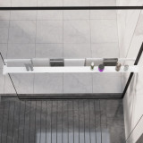Raft de dus pentru perete cabina de dus, alb, 115 cm, aluminiu GartenMobel Dekor, vidaXL