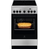 Aragaz Electrolux LKR562055X, Electric, 4 zone de gatit, Cuptor electric, Autocuratare catalitica, SteamBake, Timer, Grill electric, Clasa A, 50 cm, I