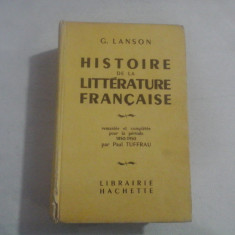 HISTOIRE DE LA LITERATURE FRANCAISE - G. LANSON