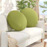 vidaXL Perne de Șezut 2 pcs Verde deschis &Oslash;60 x 21 cm țesătură 42014204