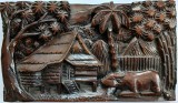 Tablou sculptura lemn