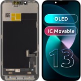 Display cu Touchscreen JK pentru Apple iPhone 13, cu Rama, Versiune OLED IC Movable, Negru
