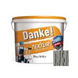 Tencuiala decorativa acrilica, interior / exterior, Danke Textur, gri luminos, structurata, 25 kg