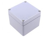 Carcasă universală AL gri, dimensiuni 100mm x 100mm x 81mm