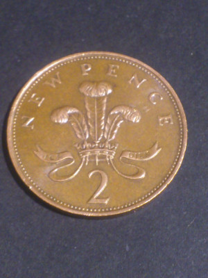 2 New pence 1971 , Anglia , stare UNC (poze) [1] foto