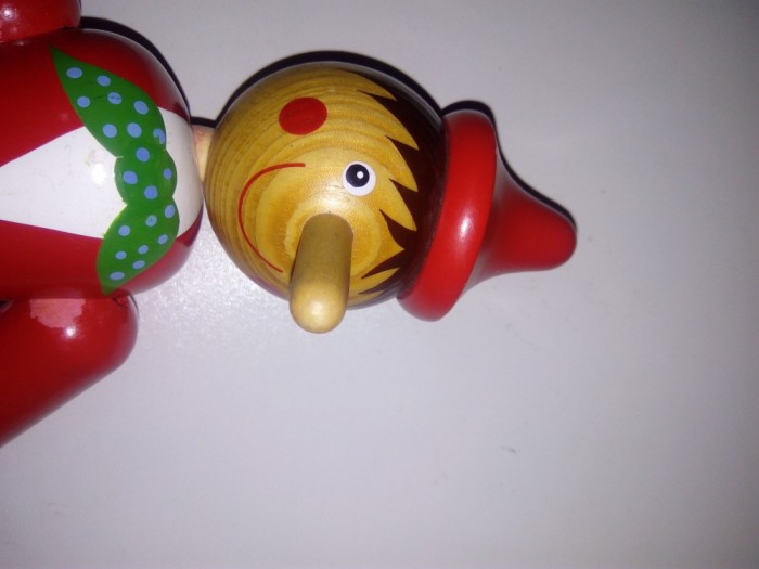 PINOCHIO = JUCARIE VINTAGE DIN LEMN - ARTICULATII MOBILE / ARTIZANAT