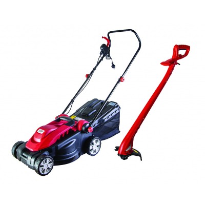 Pachet: Masina de tuns iarba Raider, 1600 W, 360 mm, 35 l + Trimmer pentru gazon Raider, 250 W, 220 mm foto