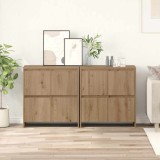 VidaXL Bufeturi 2 pcs stejar artizanal 70 x 41 x 75 cm Lemn compozit 3393515
