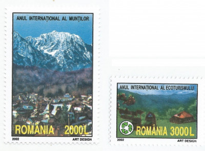 Romania, LP 1577/2002, Anul International al Muntilor si Ecoturismului, MNH foto