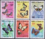 Timbre cu fluturi din Wallis &amp; Futuna, Nestampilat