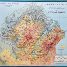 TOURING CLUBUL ROMANIEI , SECTIA ALPINA , BRASOV , HARTA TURISTICA POSTAVARUL SI PIATRA MARE , SCARA 1 : 30.000, 1933