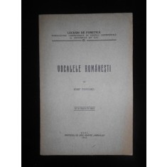 IOSIF POPOVICI - VOCALELE ROMANESTI (1927, cu 21 figuri in text)