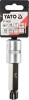 Bit Spline M17 YATO cu Adaptor 1/2&quot;, 100mm, Otel Cromat CRV 6150, Ateliere Mecanica Auto, Service, Garaj