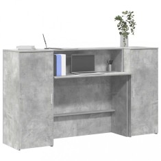 vidaXL Birou de recepție Gri beton 180x50x103,5 cm Lemn prelucrat