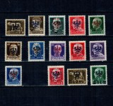 Ljubljana 1944, ocupatia germana - Supratipar pe Italia, serie nestampilata cu sarniere, incompleta