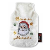 Incalzitor cu recipient detasabil model Mos Craciun textil multicolor cm 8 x 2 x 13 H