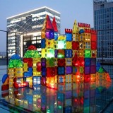 Set de construcție Magnetic Tiles MagBlock, 70 piese 3D, multicolor