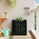 Jardiniera Gradina Design Gard vidaXL, Lemn Masiv Pin Negru 60x60x60cm